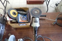 Lot of Black & Decker Angle Grinder and Asst. Wire Wheels, Sanding Discs, etc.