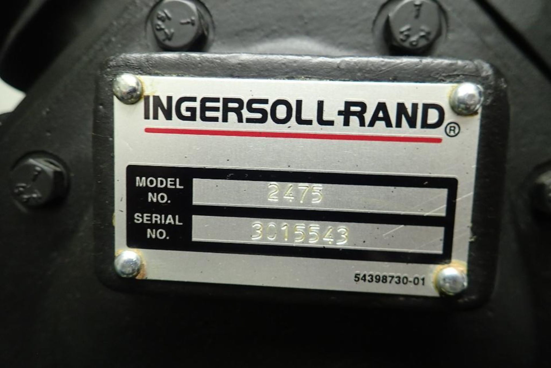 Ingersoll Rand 2475 7.5hp Twin Head Vertical Air Compressor-NOTE NEEDS NEW ELECTRIC MOTOR. - Image 3 of 3