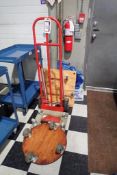 Lot of 2-Wheel Dolly and 3 Shop Built Dollies.