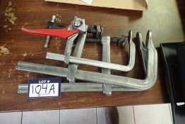 Lot of 2 Bessey Clamps and Bessey Ratchet Clamp.