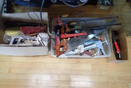 Lot of Asst. Hand Tools, Saws, Clamps, Chisels, Compression Matting, etc.