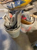 Lot of (2) Pails of Asst. Concrete Finishing Tools