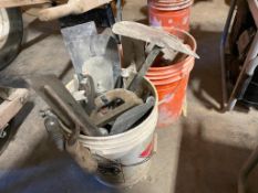 Lot of (2) Pails of Asst. Concrete Finishing Tools