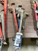 Lot of (3) Asst. Pipe Wrenches and (1) Damaged Pipe Wrench