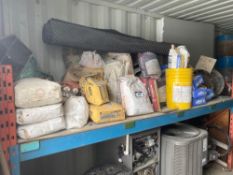 Lot of Asst. Bags of Concrete, Hose Reel, etc.