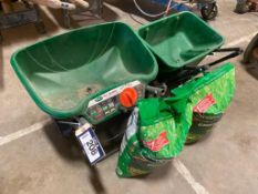 Lot of (2) Scotts Spreaders and (2) Scotts Green Max Lawn Food