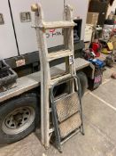 Lot of Aluminum Step Ladder and Step Stool