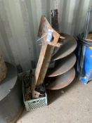 Lot of “ Bobcat Auger Bit, Skid Steer Attachment, Chains, Hooks, etc.