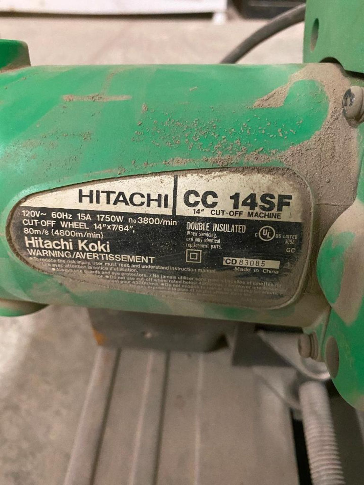 Hitachi Chop Saw w/ (15) Asst. Cutoff Discs - Image 3 of 4