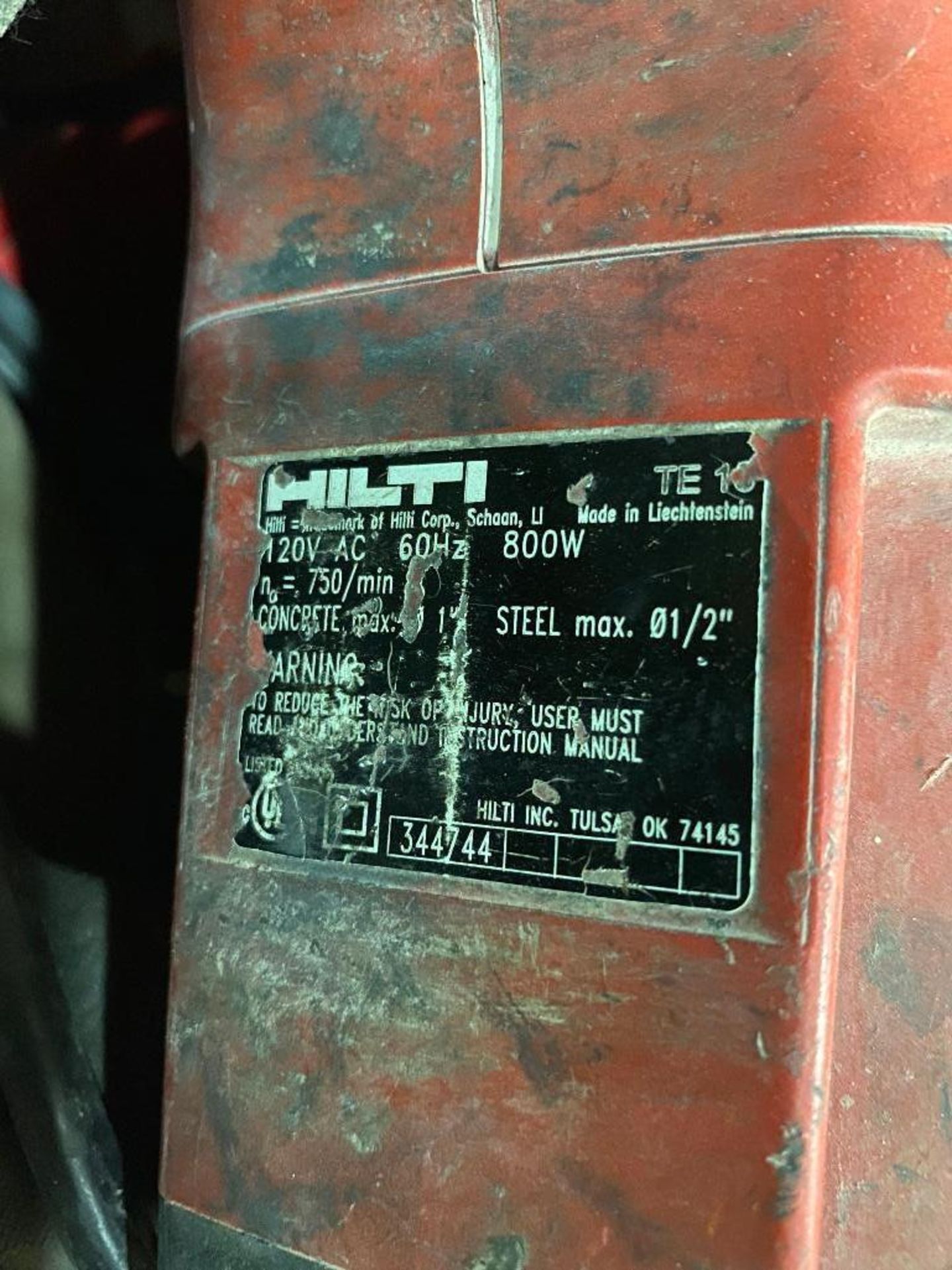 HILTI TE 16 Electric Rotary Hammer Drill - Image 2 of 3