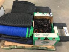 Pallet Lot - Moving Blankets, Ratchet Straps, Rope Lengths