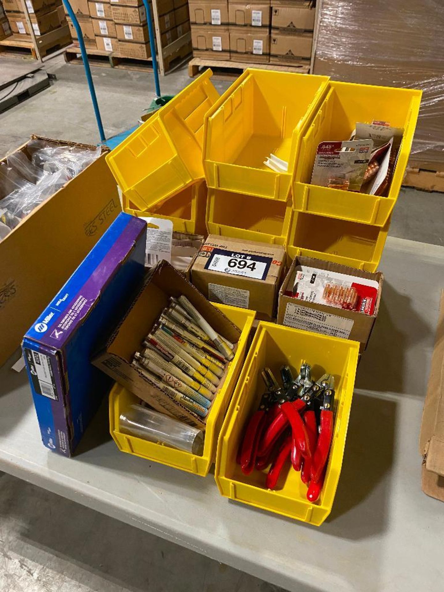 Lot of Asst. Parts Bins, Cutting Tips, Markers, etc. - Image 2 of 3