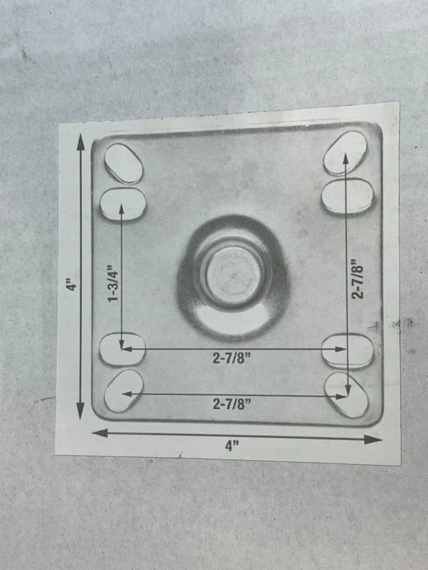 6" Casters with 4" Adjustable Plates - Lot of 4 - Image 3 of 4