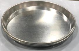 15" PIZZA PAN NESTING, HEAVY GAUGE - LOT OF 2 PANS - NEW