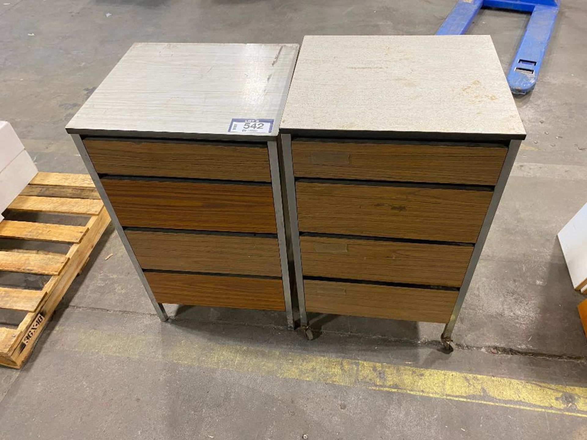 Lot of (2) 4-Drawer Stands