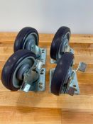 6" Casters with 4" Adjustable Plates - Lot of 4