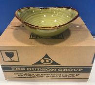 DUDSON HARVEST GREEN DEEP BOWL 6.75" - 6/CASE, MADE IN ENGLAND