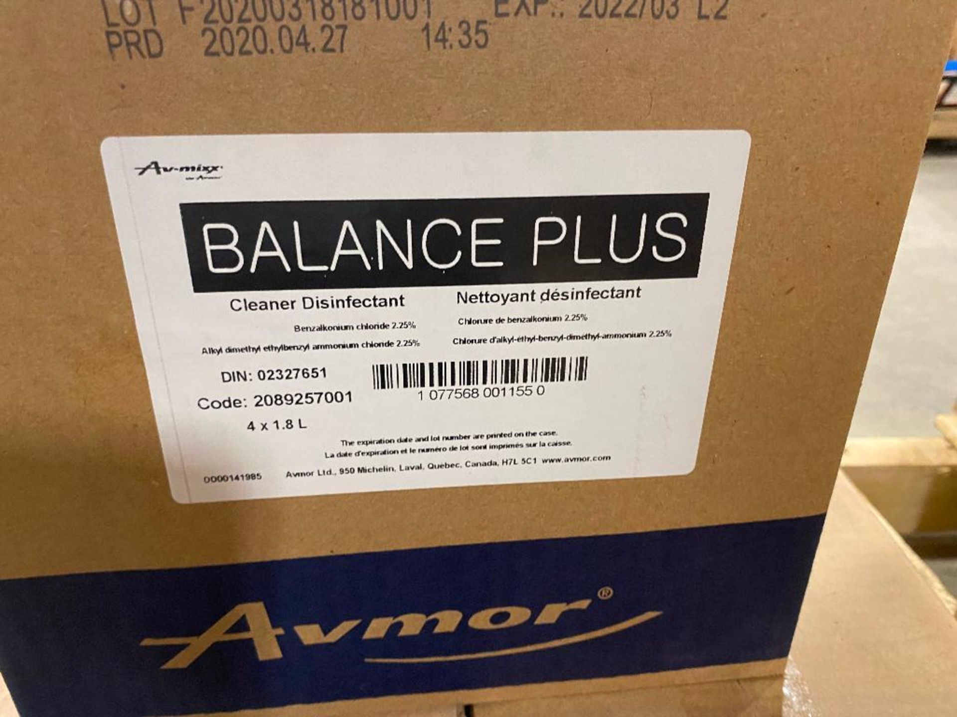 Lot of (3) Cases of 4X1.8L Cases of Balance Plus Cleaner Disinfectant - Image 3 of 3