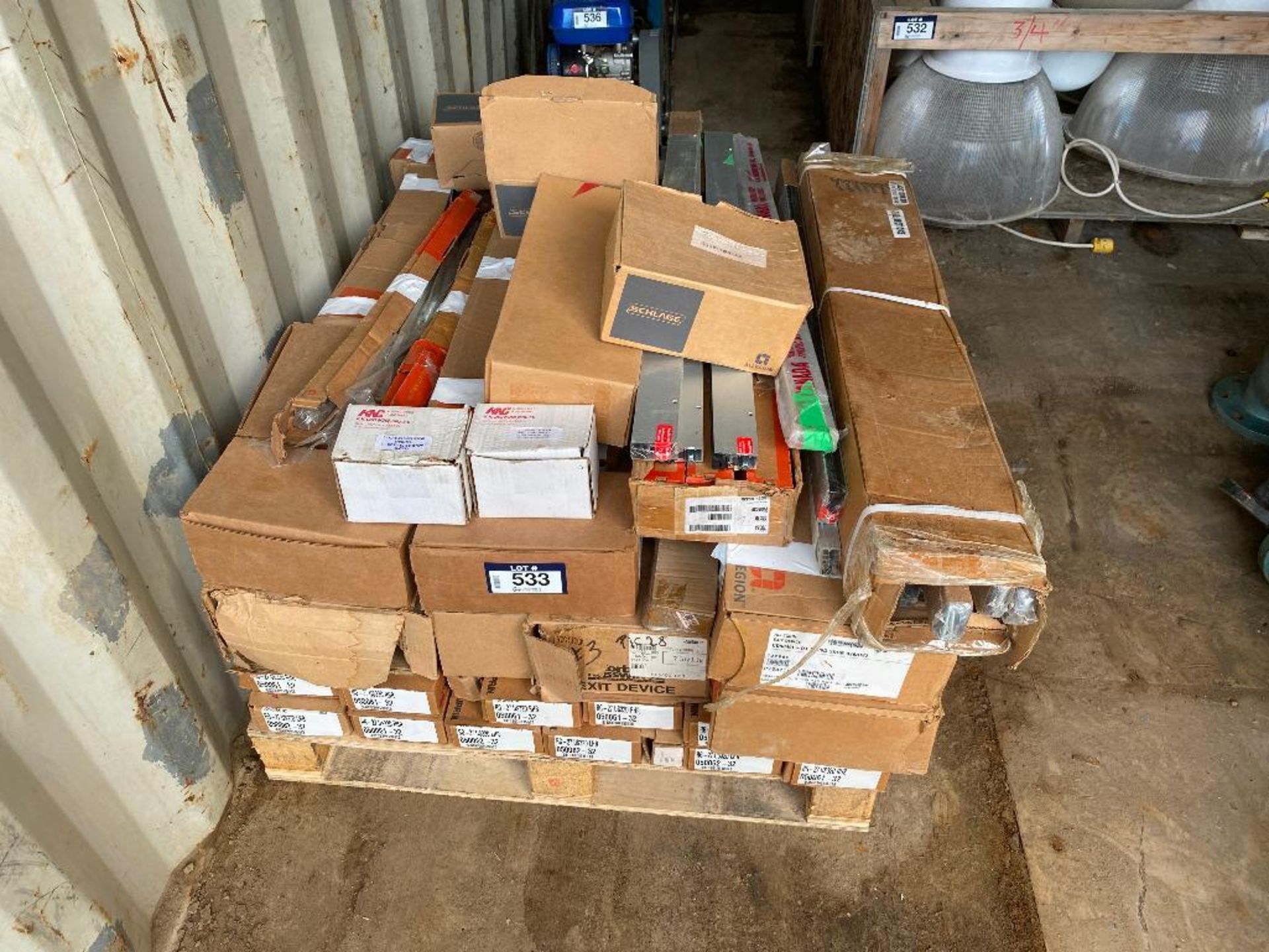 Pallet of Asst. Door Hardware, Door Parts, etc.