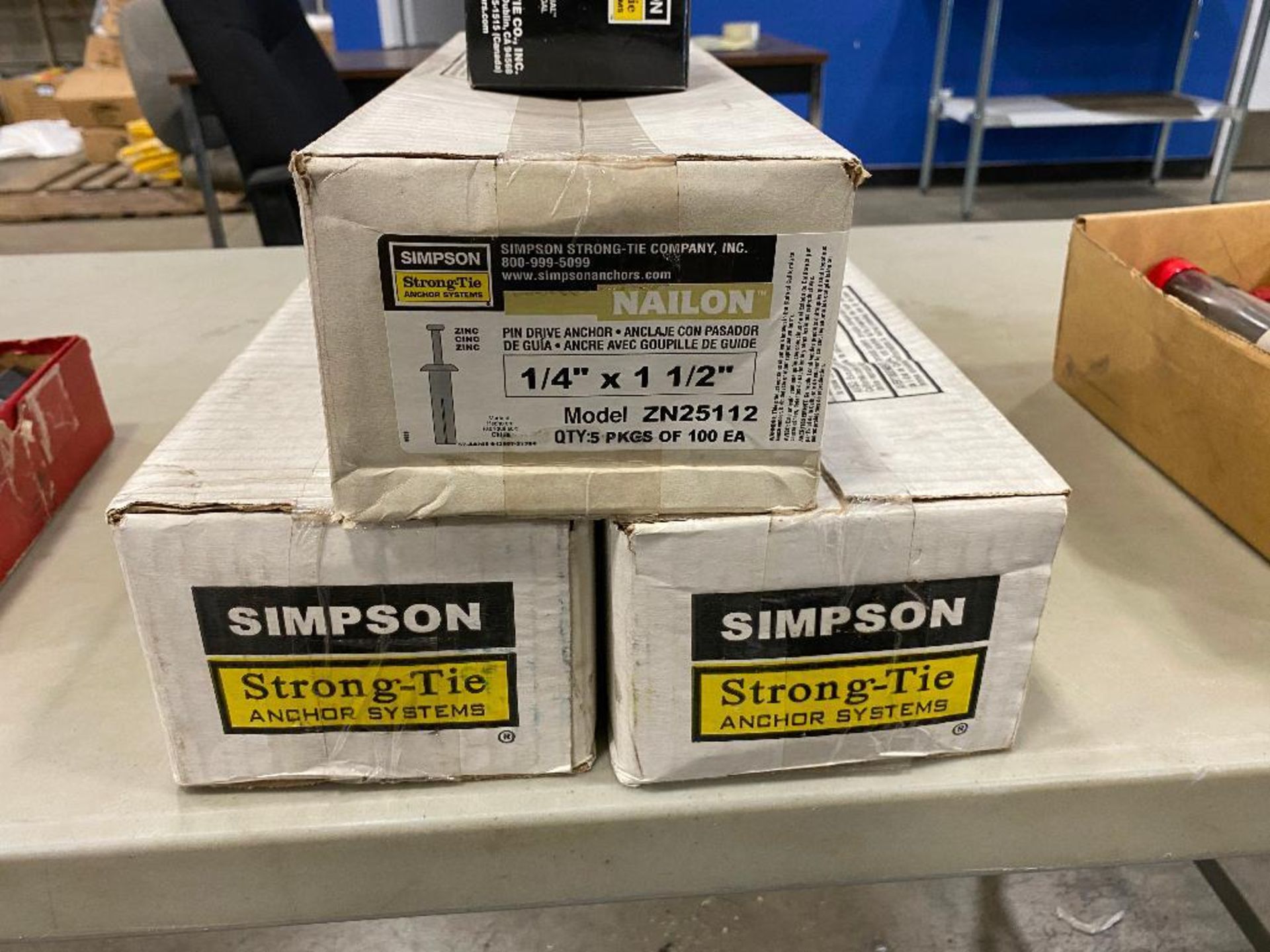 Lot of Asst. Simpson Strong Tie Anchor Systems including 1/4"X1-1/2", 1/4"X1", etc. - Image 3 of 4