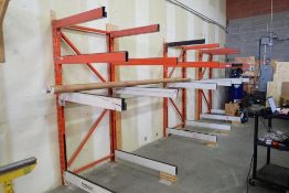 Lot of 3 Sections 4'x8' Cantilever Racking.