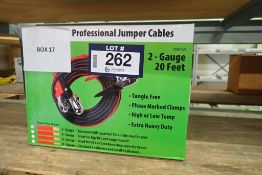 Uriah 2-Gauge 20' Professional Jumper Cables- NEW, UNUSED.