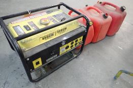 Champion C46535 4000 Peak Watts/ 3000 Running Watts Portable Gas Generator w/ 3 Jerry Cans.