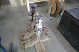 Pair of Left & Right Simplex Aluminum 20 Ton Reels Jacks, Top 20-ton - Side 10-ton Mechanical Jacks.