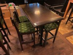 RECTANGULAR BAR HEIGHT TABLE WITH 4 BAR HEIGHT CHAIRS