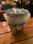 LOT OF CORONA EXTRA BRANDED METAL PAILS