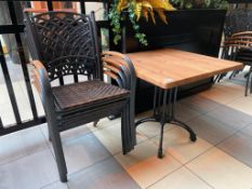 TOPALIT 31" X 31" PATIO TABLE WITH 4 CHAIRS