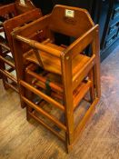 LOT OF (2) WOODEN HIGH CHAIRS