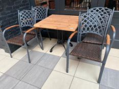 TOPALIT 31" X 31" PATIO TABLE WITH 4 CHAIRS