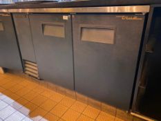 TRUE TBB-2 59" 2 DOOR SOLID BACK BAR REFRIGERATOR - NOTE: REQUIRES REMOVAL FROM UNDER BAR, PLEASE IN