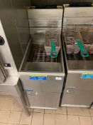 PITCO 40C+ FLOOR TUBE FIRED NATURAL GAS FRYER - NOTE: REQUIRES DISCONNECT, PLEASE INSPECT
