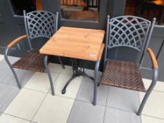 TOPALIT 23" X 23" PATIO TABLE WITH 2 CHAIRS
