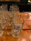 LOT OF (6) GLASS MUGS