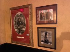 LOT OF (3) FRAMED MEMORABILIA PHOTOS - NOTE: REQUIRES REMOVAL FROM WALL, PLEASE INSPECT