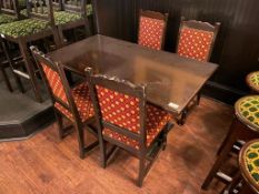 RECTANGULAR TABLE WITH 4 CHAIRS - 54" X 30" X 30"