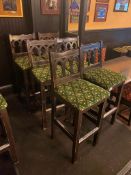 LOT OF (6) BAR STOOLS WITH BACKREST