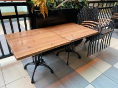 LOT OF (2) TOPALIT 31" X 31" PATIO TABLE WITH 5 CHAIRS