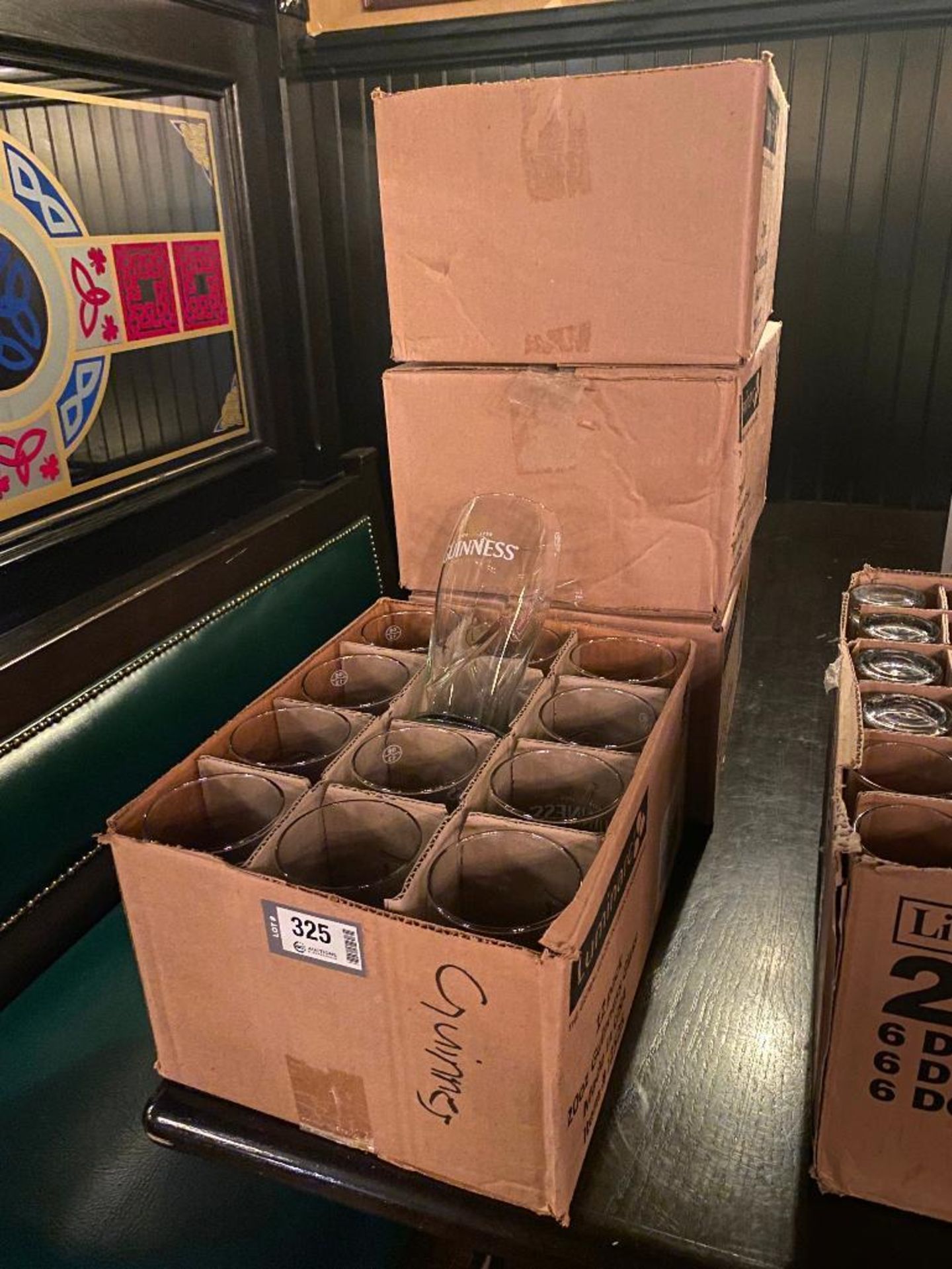 LOT OF (4) BOXES OF GUINNESS GLASSES