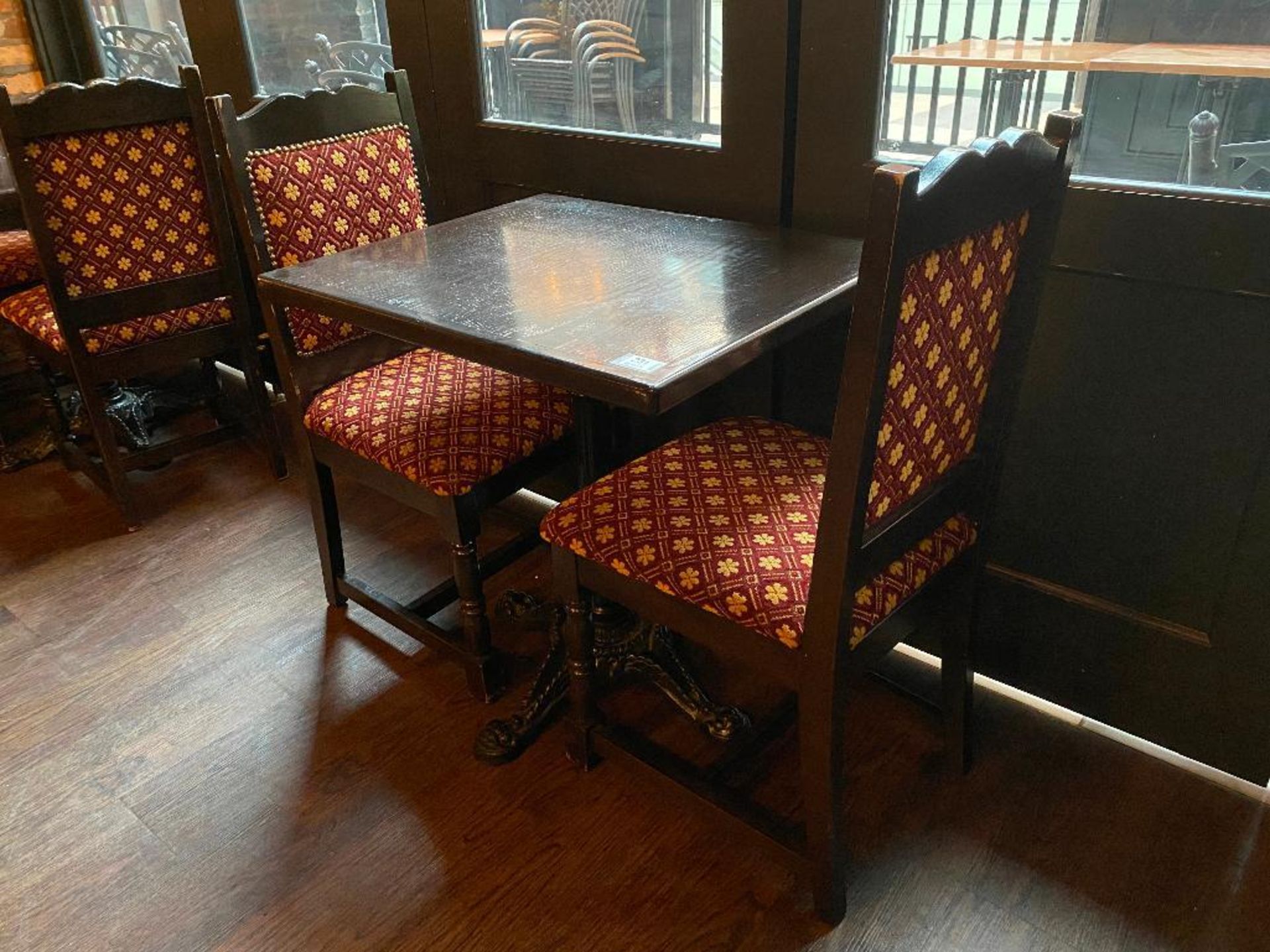 30" X 24" WOOD TOP TABLE WITH 2 CHAIRS - 30" X 24" X 29.5"