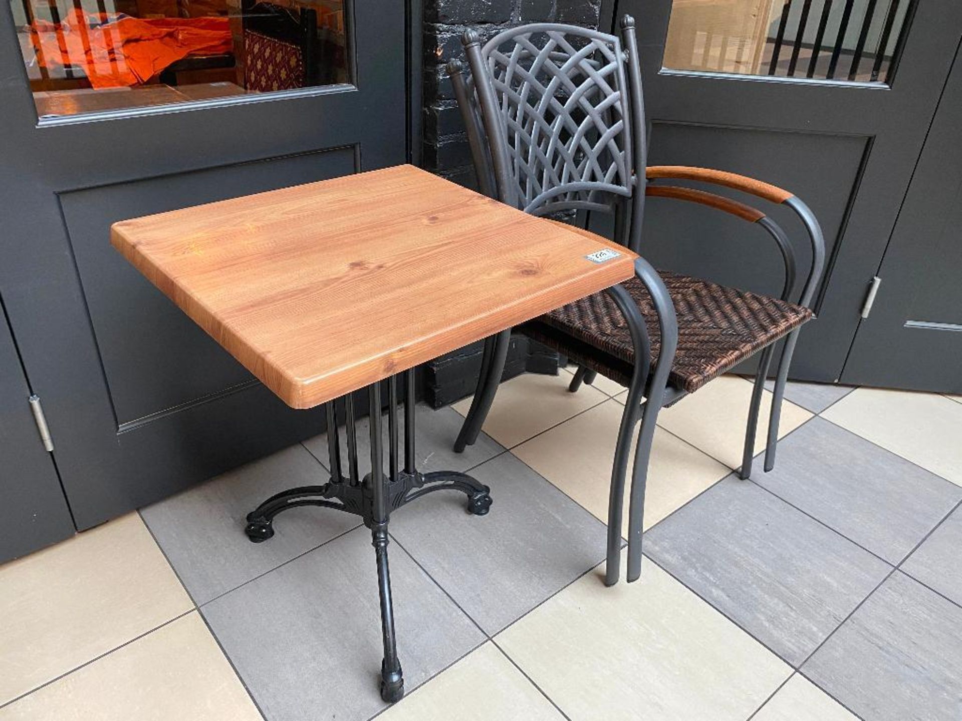 TOPALIT 23" X 23" PATIO TABLE WITH 2 CHAIRS - Image 2 of 2