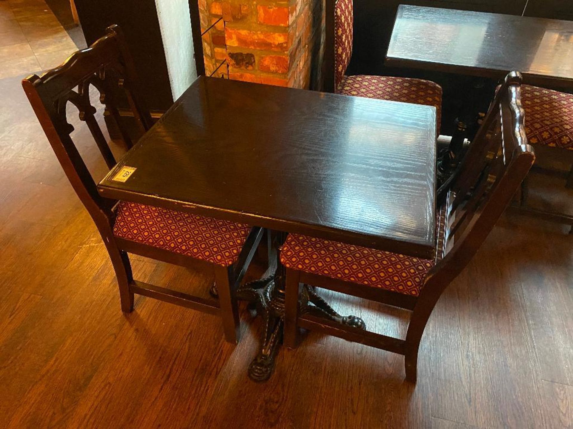 30" X 24" WOOD TOP TABLE WITH 2 CHAIRS - 30" X 24" X 29.5"