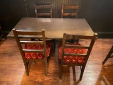 RECTANGULAR TABLE WITH 4 CHAIRS - 53" X 30" X 30"