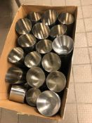 BOX OF STAINLES STEEL FRY & SLAW BOWLS