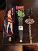 LOT OF (3) ASSORTED BEER TAPS