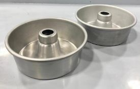 AMCO 7.5" GLAZED ALUMINUM TUBE CAKE PAN - LOT OF 2 - NEW