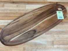 26" X 9.75" ACACIA WOOD OVAL SERVING BOARD